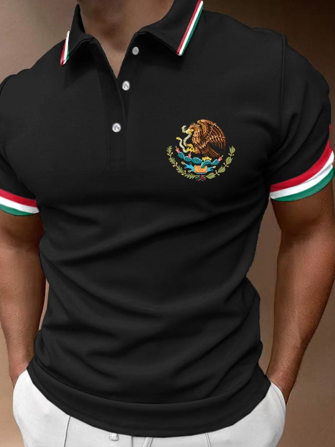 Men's Mexican Flag Polo Shirt Cool Gifts For Mexico Lovers Men's Mexican Flag Polo Shirt Cool Gifts For Mexico Lovers