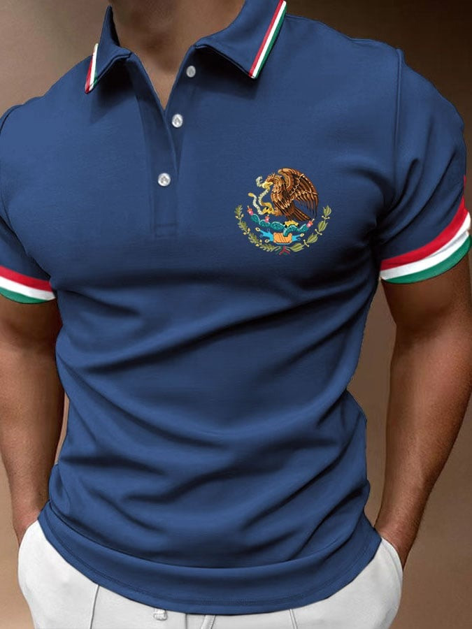 Men's Mexican Flag Polo Shirt Cool Gifts For Mexico Lovers Men's Mexican Flag Polo Shirt Cool Gifts For Mexico Lovers
