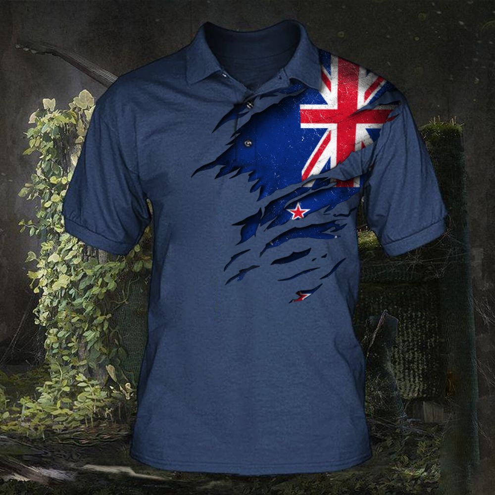 New Zealand Flag Polo Shirt Patriotic New Zealand Men's Golf Shirt Clothing New Zealand Flag Polo Shirt Patriotic New Zealand Men's Golf Shirt Clothing
