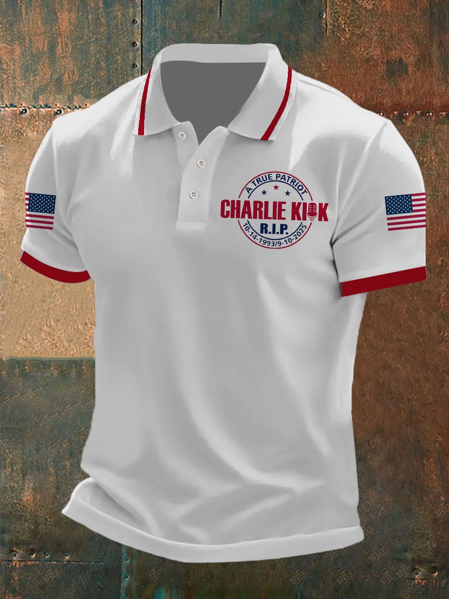 RIP Charlie Kirk Polo Shirt A True Patriot Oct 1993 Sep 2025 Golf Shirt Gifts RIP Charlie Kirk Polo Shirt A True Patriot Oct 1993 Sep 2025 Golf Shirt Gifts