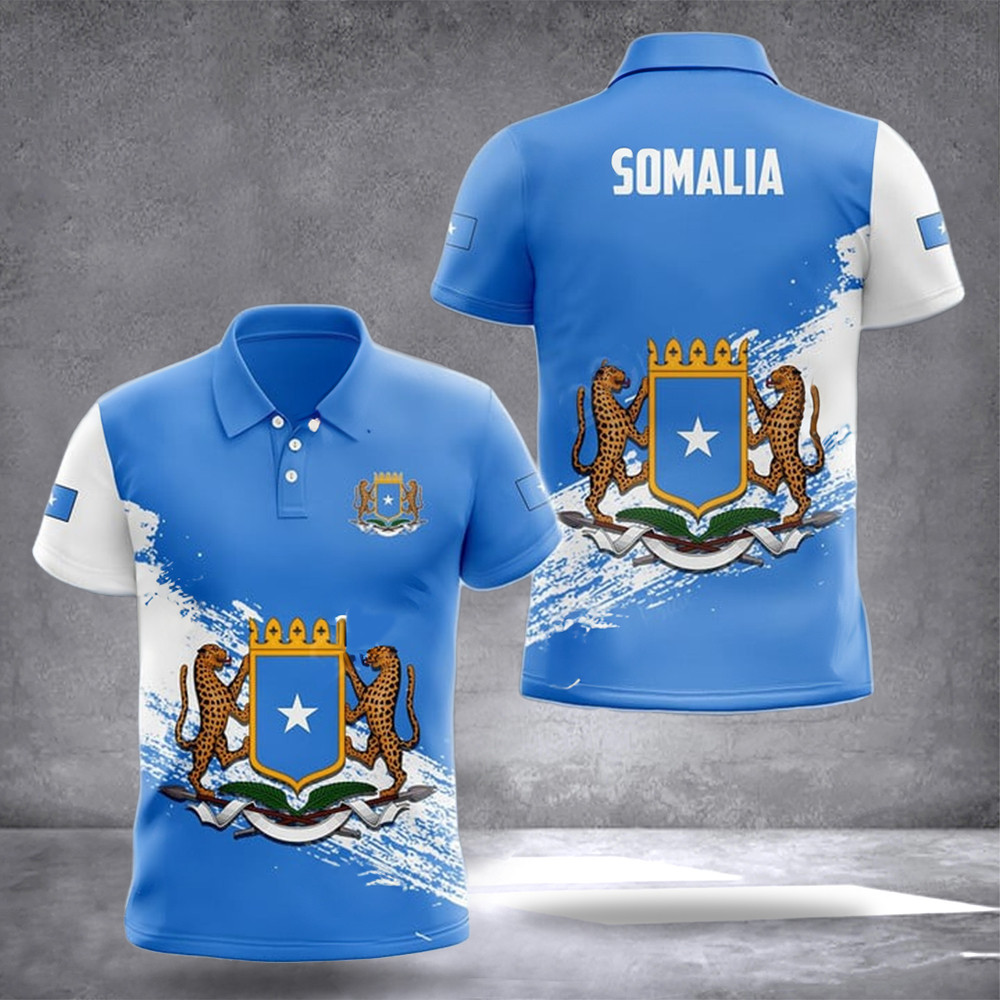 Somalia Coat Of Arms Polo Shirt Coat Of Arms Of Somalia Flag Emblem Clothing Somalia Coat Of Arms Polo Shirt Coat Of Arms Of Somalia Flag Emblem Clothing