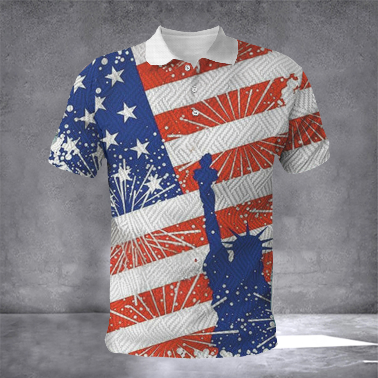 Statue Of Liberty American Flag Polo Shirt 4th Of July Patriotic Polo Shirt Gift For Dad Statue Of Liberty American Flag Polo Shirt 4th Of July Patriotic Polo Shirt Gift For Dad
