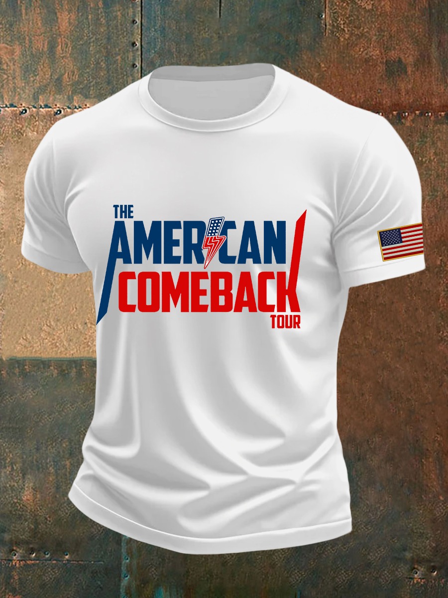 Turning Point USA Charlie KIrk T-Shirt The American Comeback Charlie Kirk Tribute Shirt Turning Point USA Charlie KIrk T-Shirt The American Comeback Charlie Kirk Tribute Shirt