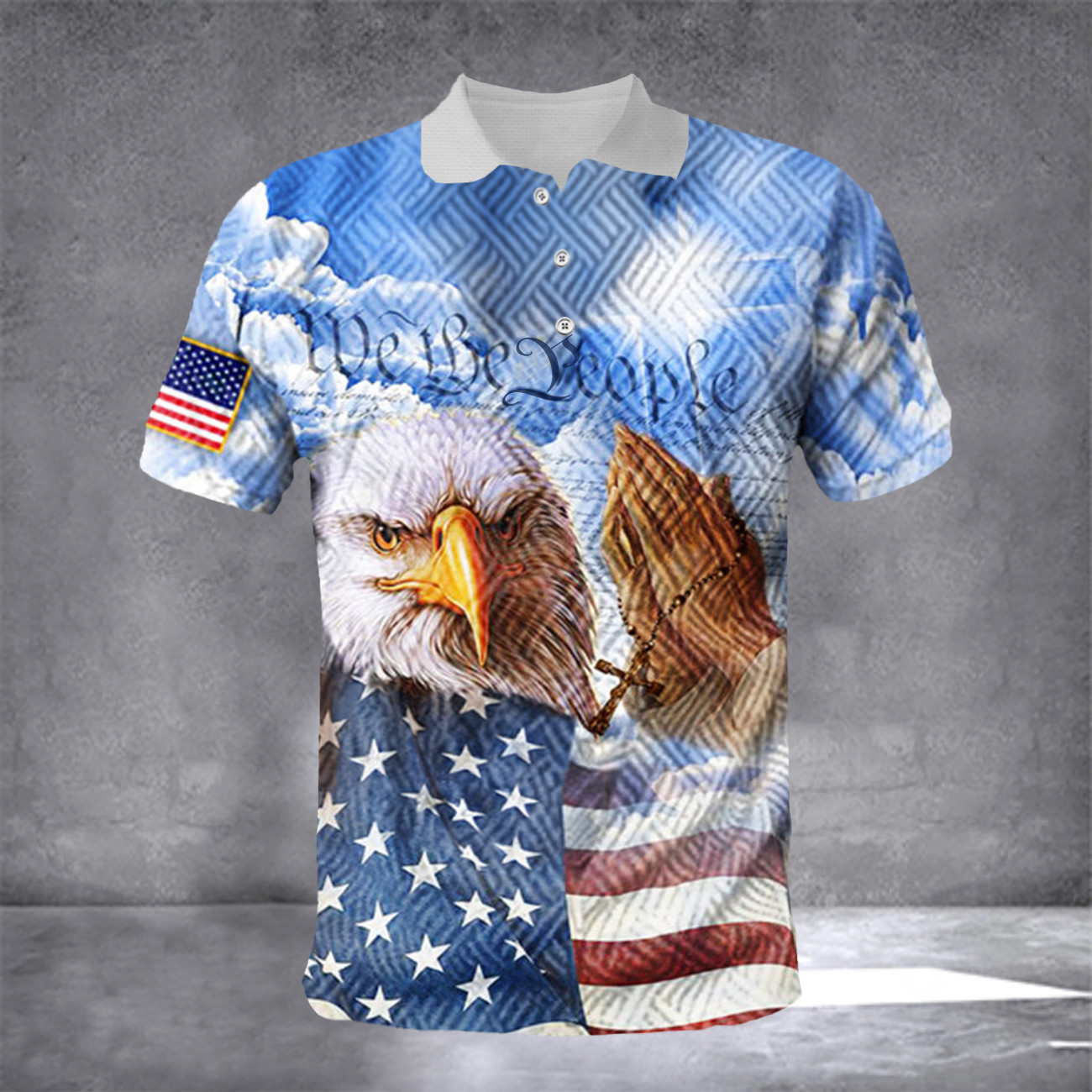 US Eagle We The People Polo Shirt Fourth Of July Patriotic Polo Gift For Him US Eagle We The People Polo Shirt Fourth Of July Patriotic Polo Gift For Him