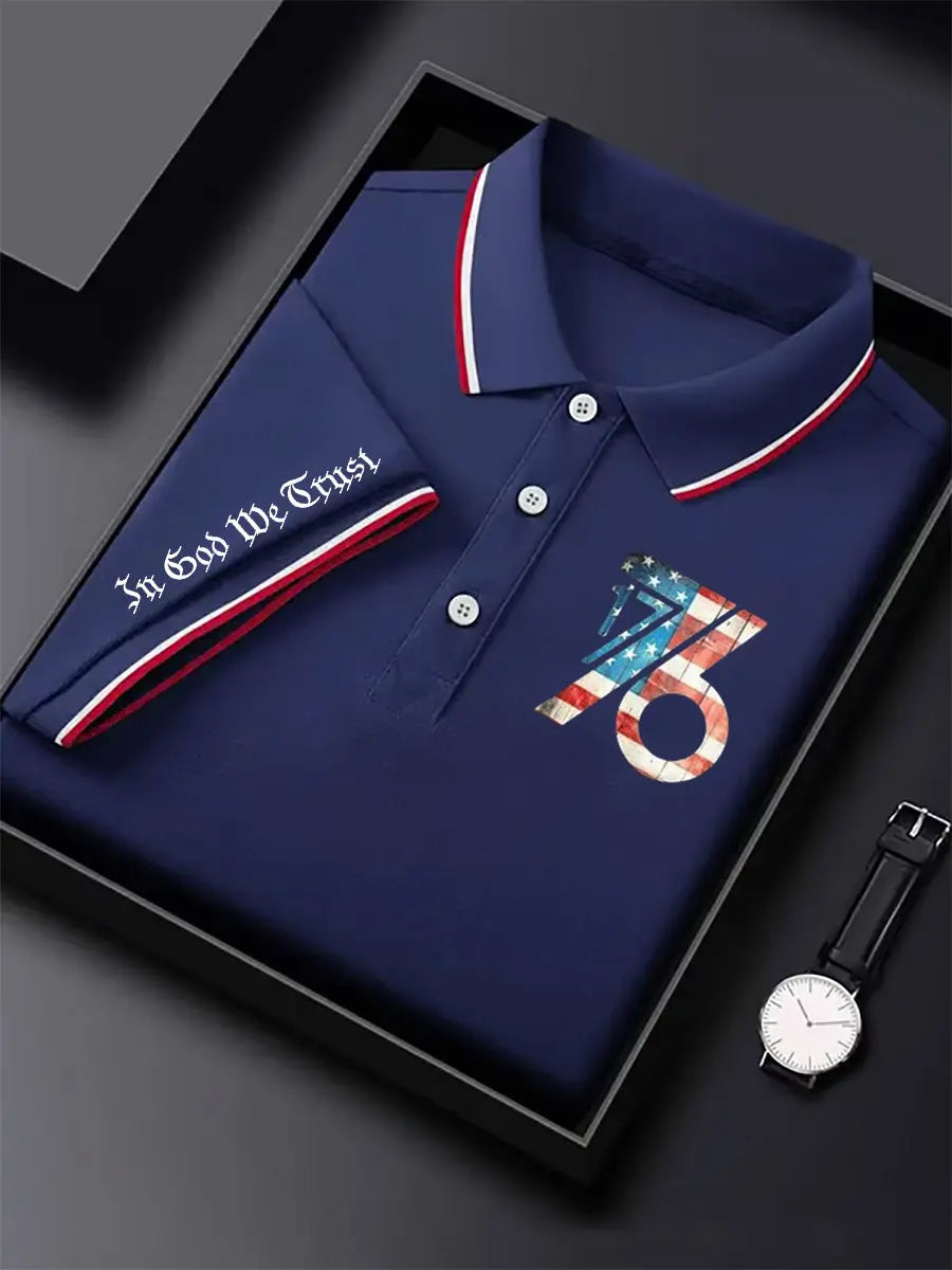 USA 1776 In God We Trust Polo Shirt Patriotic Gift for American Pride Supporters USA 1776 In God We Trust Polo Shirt Patriotic Gift for American Pride Supporters