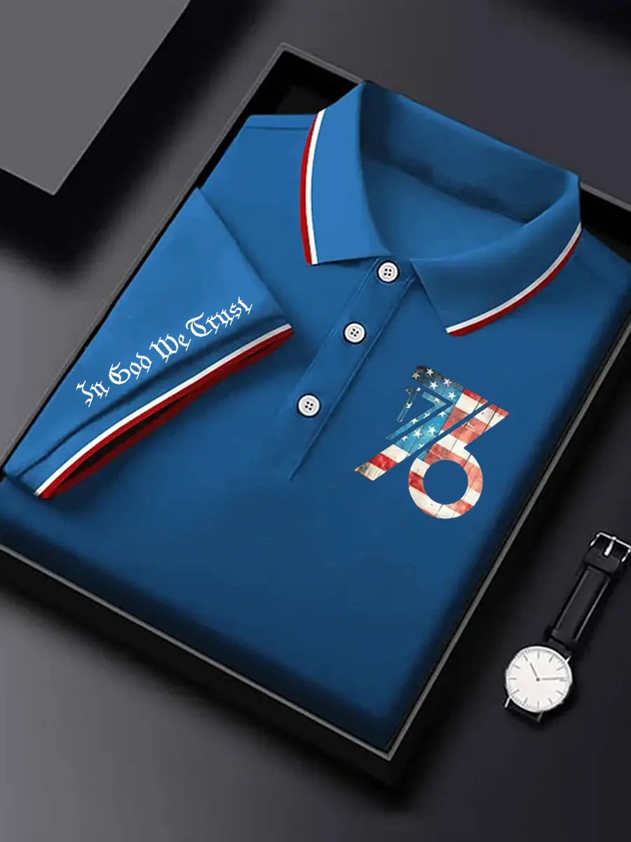 USA 1776 In God We Trust Polo Shirt Patriotic Gift for American Pride Supporters USA 1776 In God We Trust Polo Shirt Patriotic Gift for American Pride Supporters