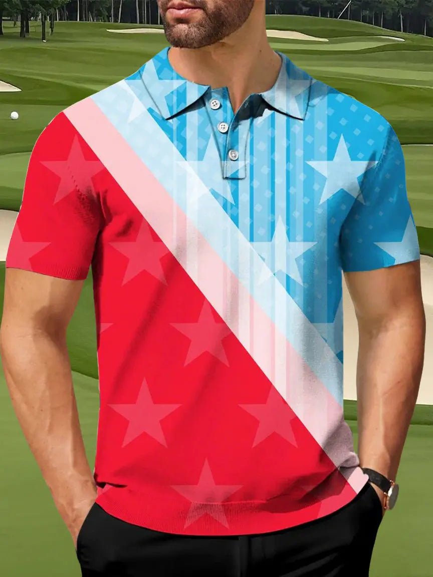 USA Flag Golf Polo Shirt Men's Patriotic Independence Day Gift American Pride Shirt USA Flag Golf Polo Shirt Men's Patriotic Independence Day Gift American Pride Shirt