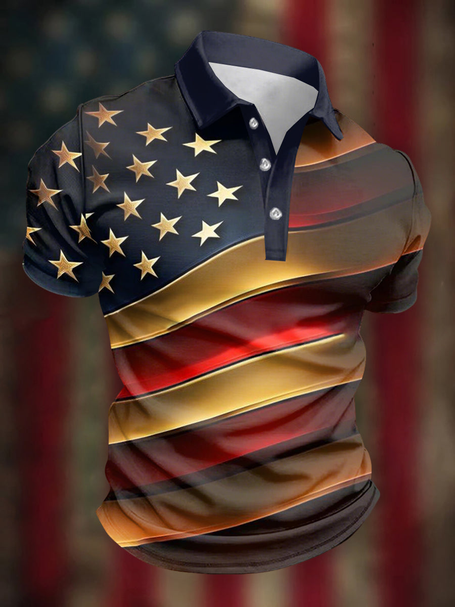 USA Flag Independence Day Polo Shirt Patriotic Gift for Men Celebrating American Pride USA Flag Independence Day Polo Shirt Patriotic Gift for Men Celebrating American Pride