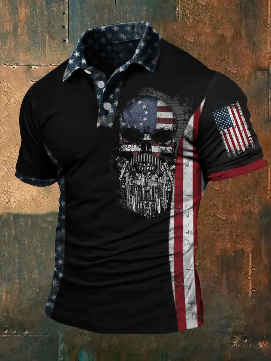 USA Flag Patriotic Polo Shirt for Fourth of July Gift for Independence Day Supporters USA Flag Patriotic Polo Shirt for Fourth of July Gift for Independence Day Supporters