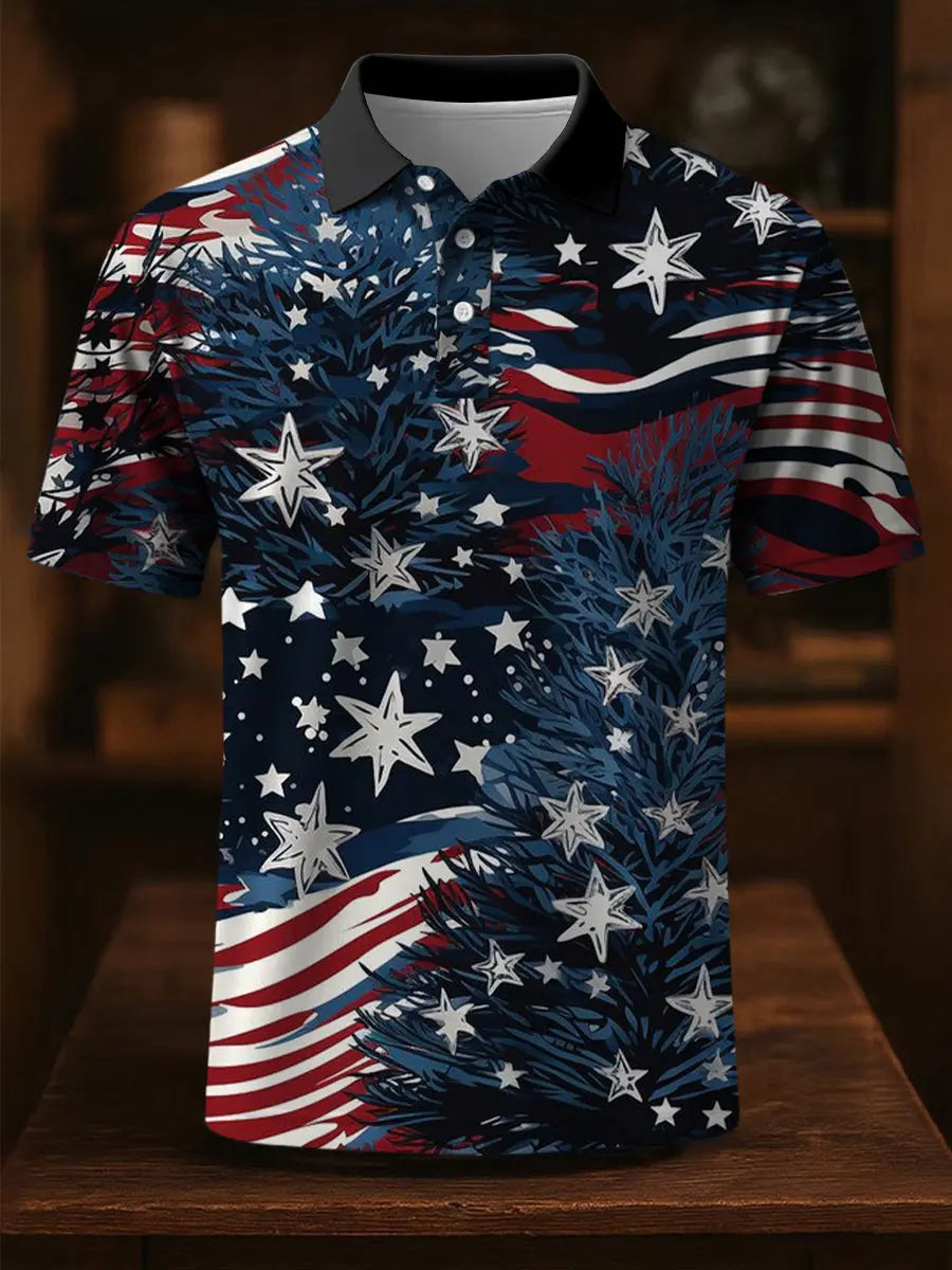USA Flag Patriotic Polo Shirt Independence Day Gift for American Pride Supporters USA Flag Patriotic Polo Shirt Independence Day Gift for American Pride Supporters