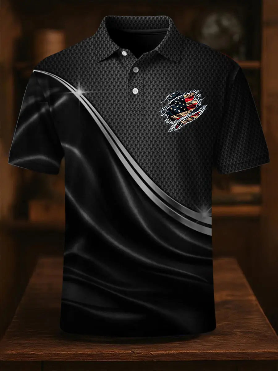 USA Flag Polo Shirt Independence Day Patriotic Gift for Men Perfect Holiday Apparel USA Flag Polo Shirt Independence Day Patriotic Gift for Men Perfect Holiday Apparel