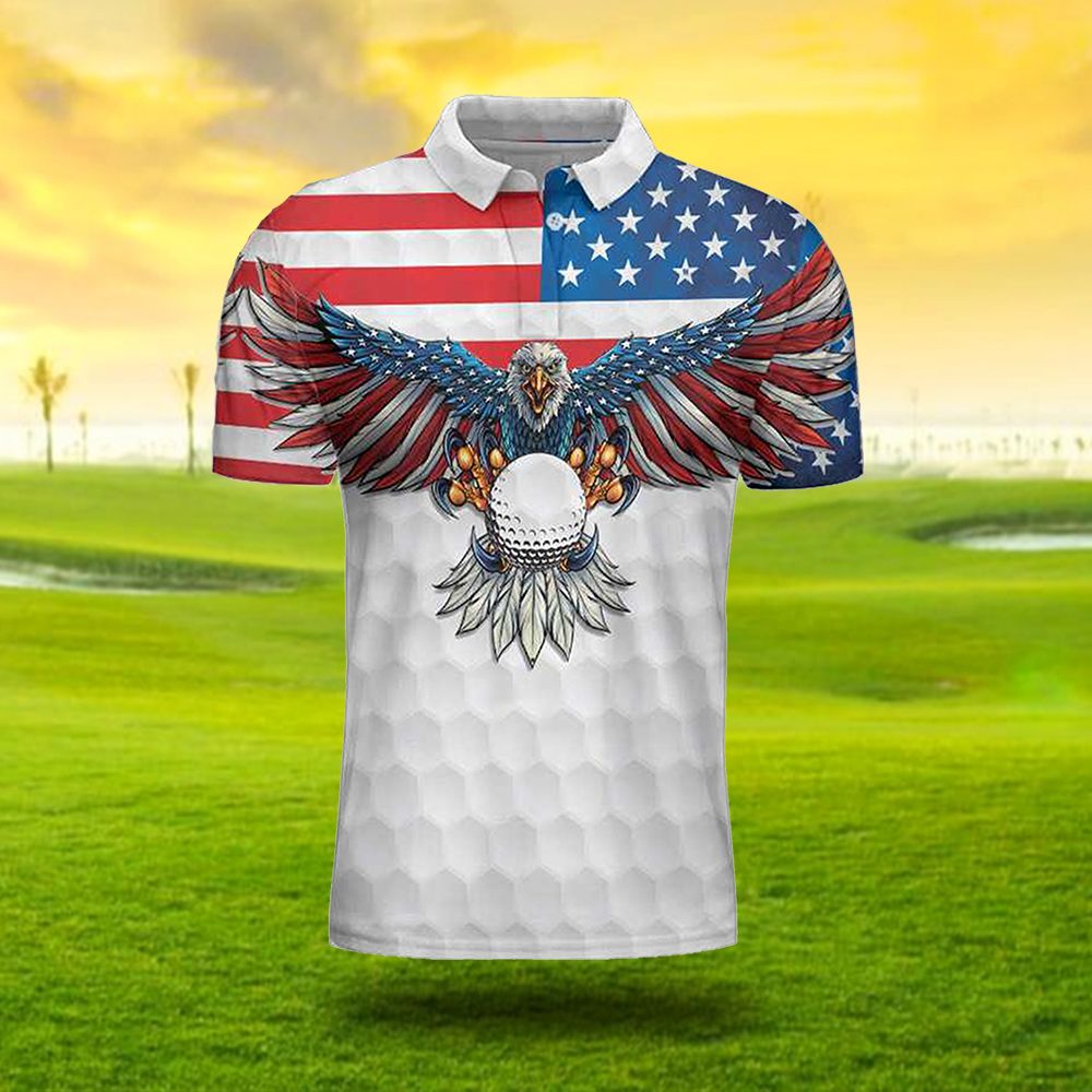 USA Golf Polo Shirt Eagle Usa Olympic Golf Team Apparel Golf Polo For Men USA Golf Polo Shirt Eagle Usa Olympic Golf Team Apparel Golf Polo For Men