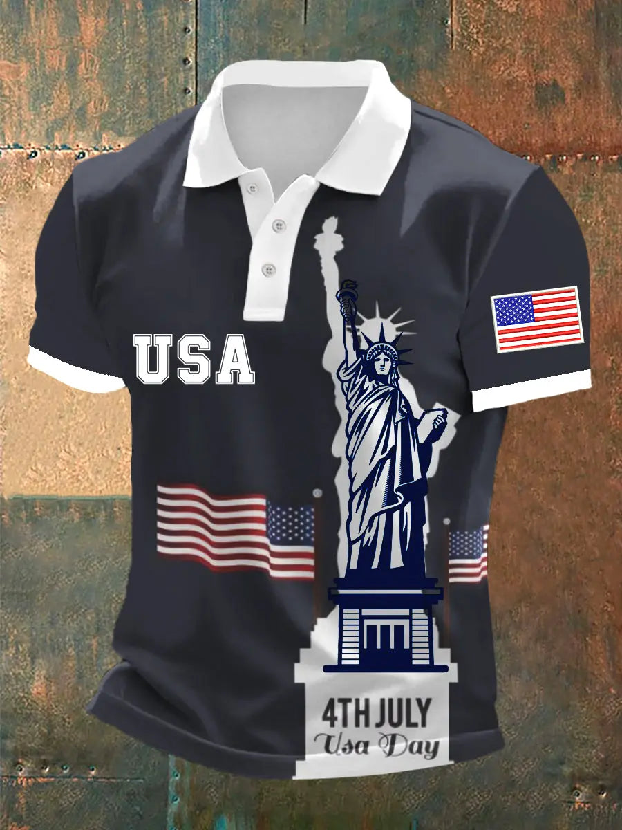 USA Independence Day Polo Shirt for Patriotic Gift 4th of July American Pride Wear USA Independence Day Polo Shirt for Patriotic Gift 4th of July American Pride Wear
