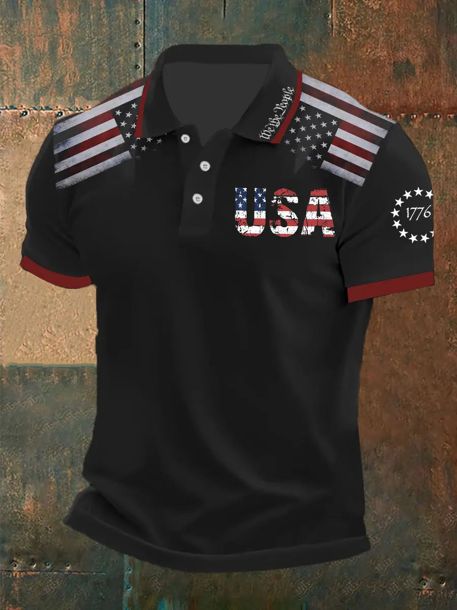 USA Patriotic Polo Shirt for Independence Day Celebration Gift for Fourth of July Lovers USA Patriotic Polo Shirt for Independence Day Celebration Gift for Fourth of July Lovers