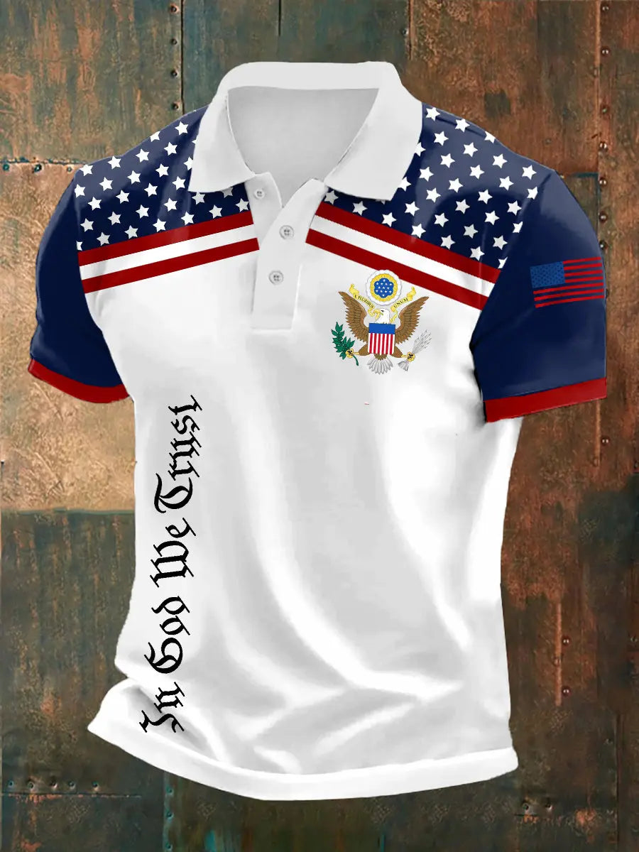 USA Patriotic Polo Shirt for Men American Flag Design Gift for Conservative Supporters USA Patriotic Polo Shirt for Men American Flag Design Gift for Conservative Supporters