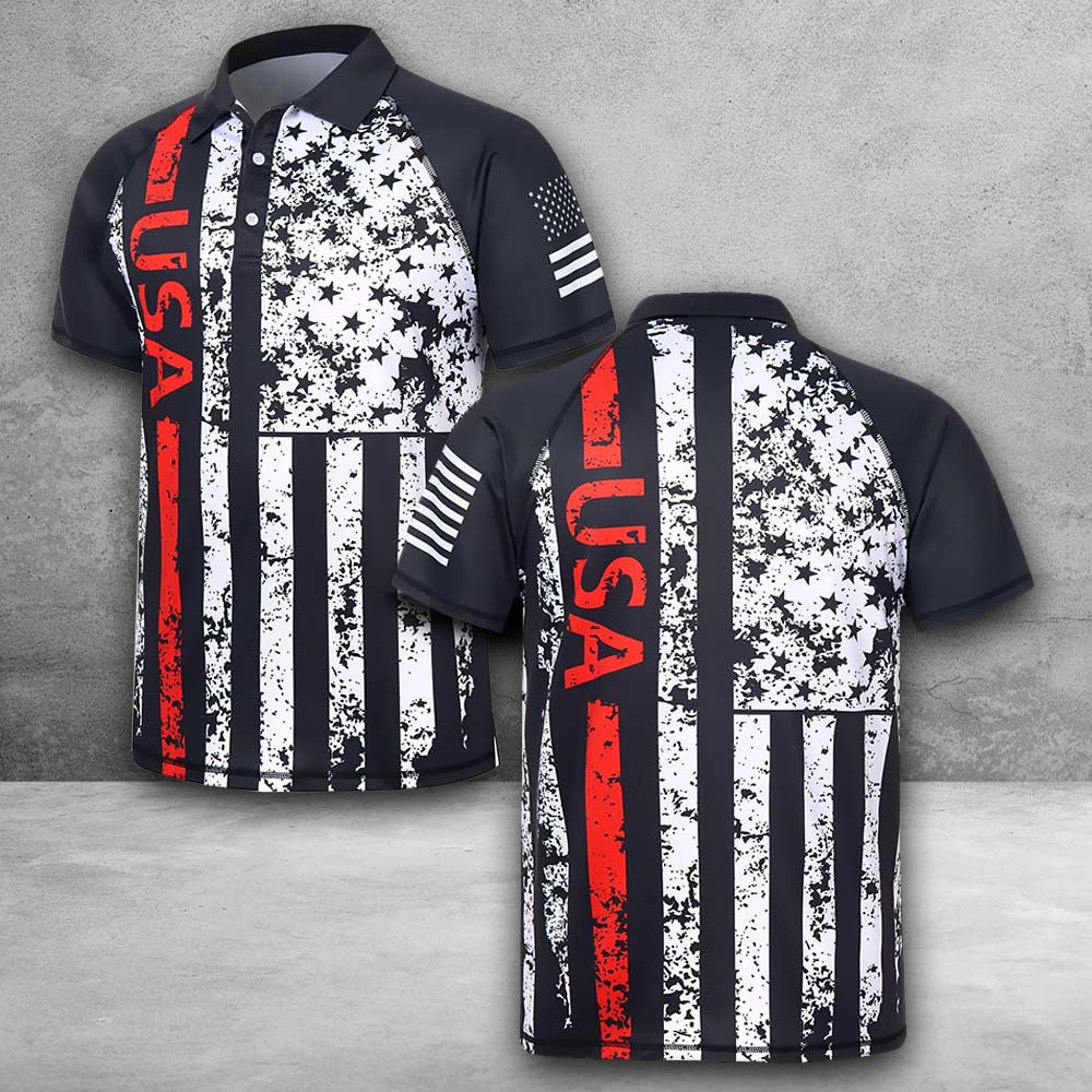 Vintage USA Flag Polo Shirt Men's Patriotic Shirt Gifts For Brother Vintage USA Flag Polo Shirt Men's Patriotic Shirt Gifts For Brother