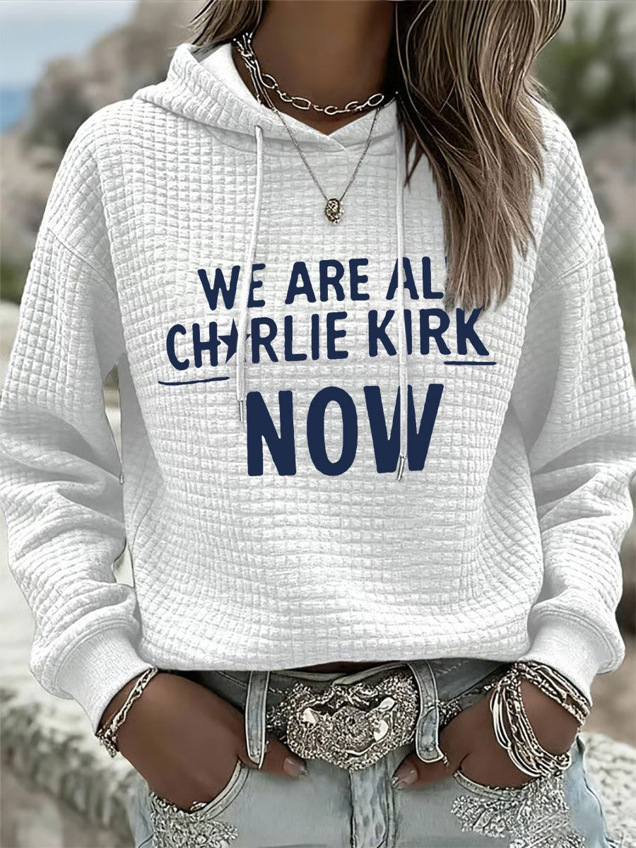 We Are All Charlie Kirk Now Waffle Hoodie Turning Point USA Merchandise Store We Are All Charlie Kirk Now Waffle Hoodie Turning Point USA Merchandise Store