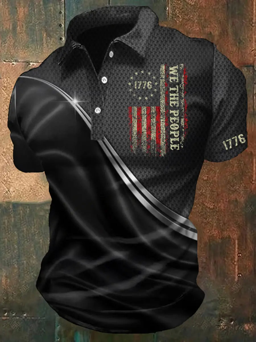 We The People 1776 Polo Shirt Patriotic Gift for Independence Day Supporters We The People 1776 Polo Shirt Patriotic Gift for Independence Day Supporters