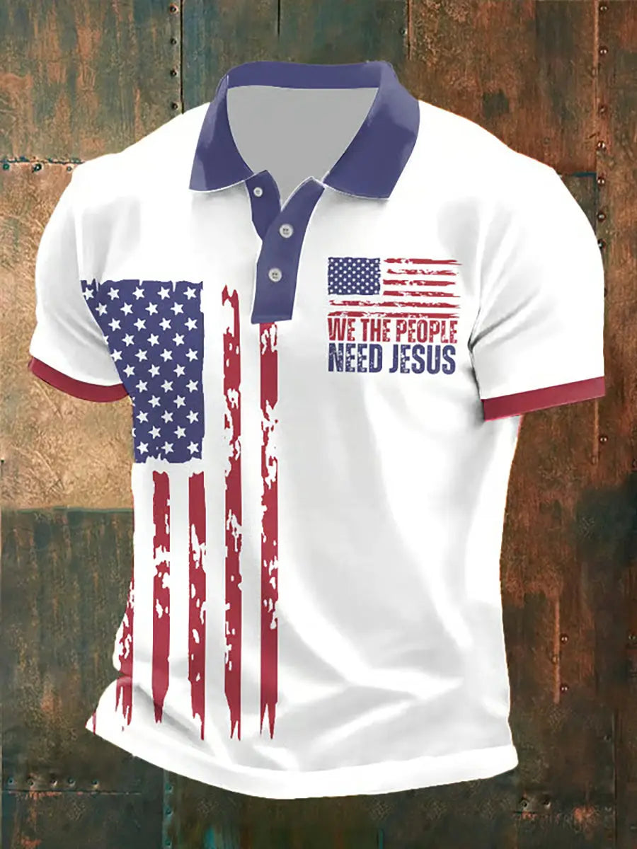 We The People Need Jesus Polo Shirt Patriotic Gift for Christian Supporters We The People Need Jesus Polo Shirt Patriotic Gift for Christian Supporters