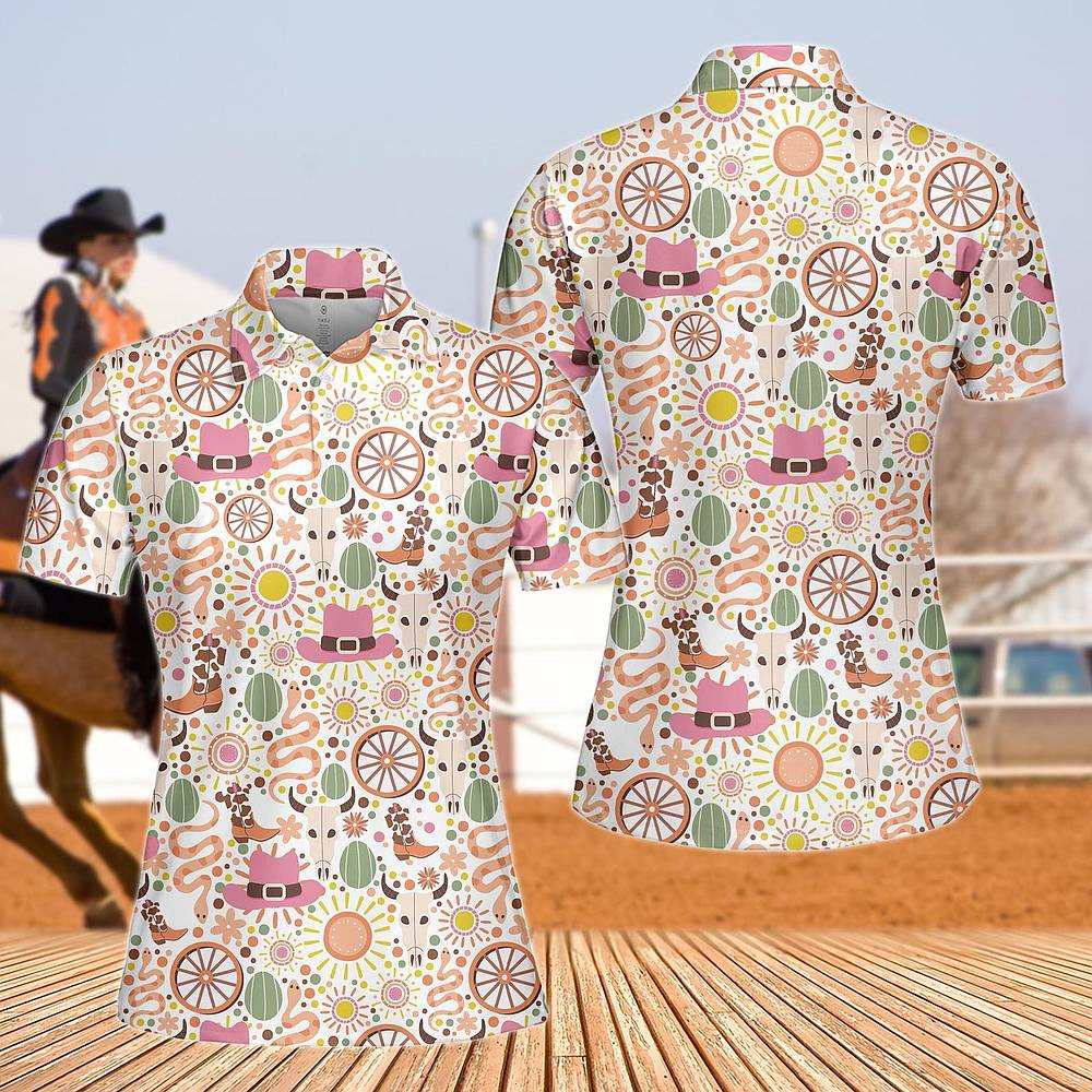 Western Polo Shirt Cowgirl Ladies Golf Shirt Gifts For Golfers Western Polo Shirt Cowgirl Ladies Golf Shirt Gifts For Golfers