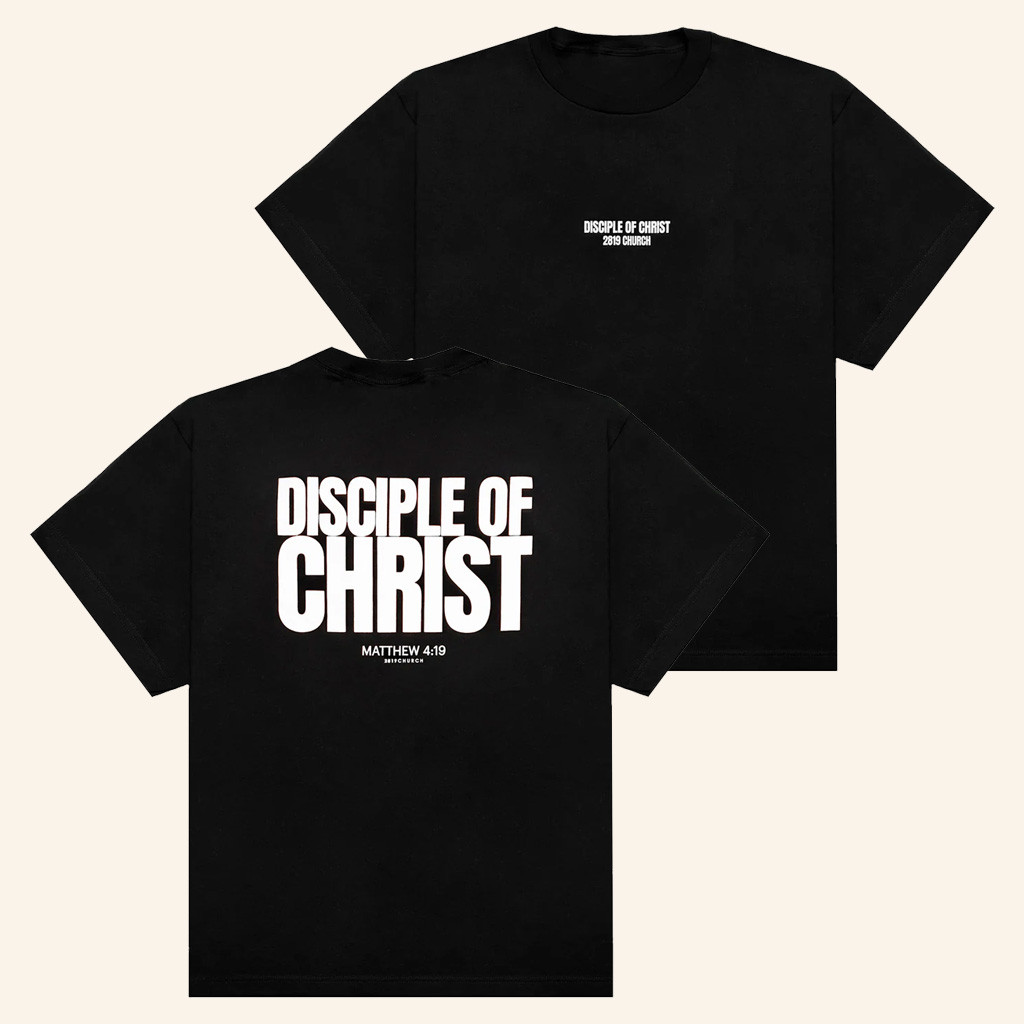 2819 Church Merch Disciple Of Christ Black T-Shirt Christian Christmas Gifts