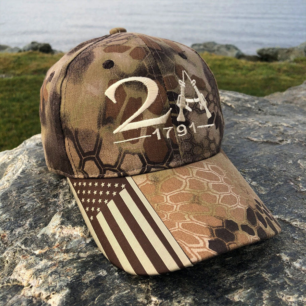 2A 1791 2nd Amendment Embroidered Camo Hat Right To Bear Arms Hat Gun Lovers Gifts