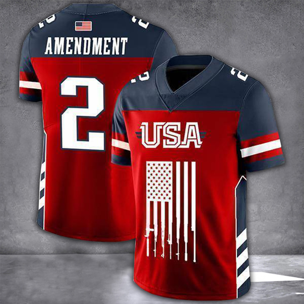 2nd Amendment Football Jersey Pro Gun Rights USA Soccer Jersey Gifts For Gun Lovers 2nd Amendment Football Jersey Pro Gun Rights USA Soccer Jersey Gifts For Gun Lovers