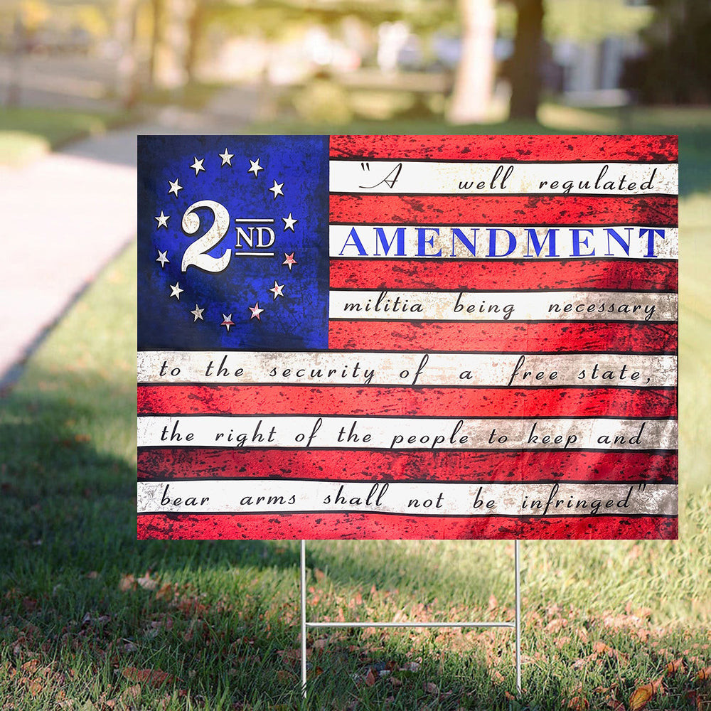 2nd Amendment Yard Sign Pro-Gun Rights Patriotic Signs Right To Bear Arms Merch For Gun Lovers 2nd Amendment Yard Sign Pro-Gun Rights Patriotic Signs Right To Bear Arms Merch For Gun Lovers