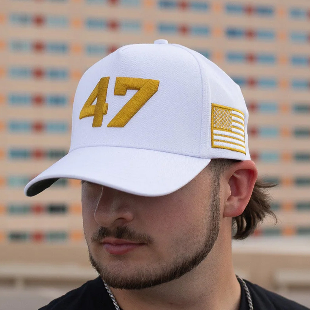 47 Hat Charlie Kirk Merch Trump Gold Embroidered Hat Patriotic Gifts For Father 47 Hat Charlie Kirk Merch Trump Gold Embroidered Hat Patriotic Gifts For Father