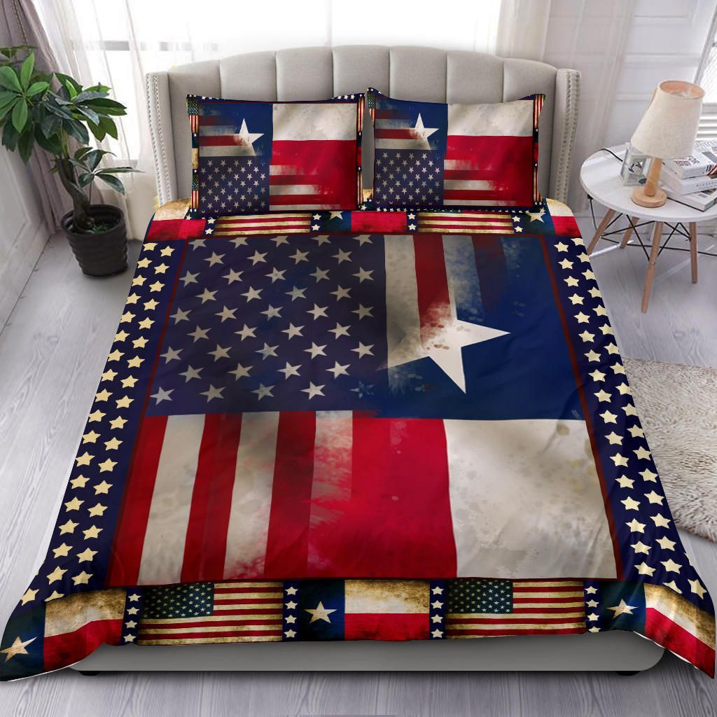 4th Of July Texas Flag And American Flag Bedding Set Duvet Covers Patriotic Gifts 4th Of July Texas Flag And American Flag Bedding Set Duvet Covers Patriotic Gifts