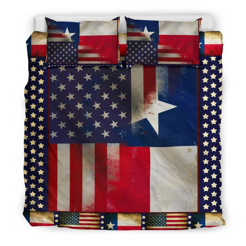 4th Of July Texas Flag And American Flag Bedding Set Duvet Covers Patriotic Gifts 4th Of July Texas Flag And American Flag Bedding Set Duvet Covers Patriotic Gifts