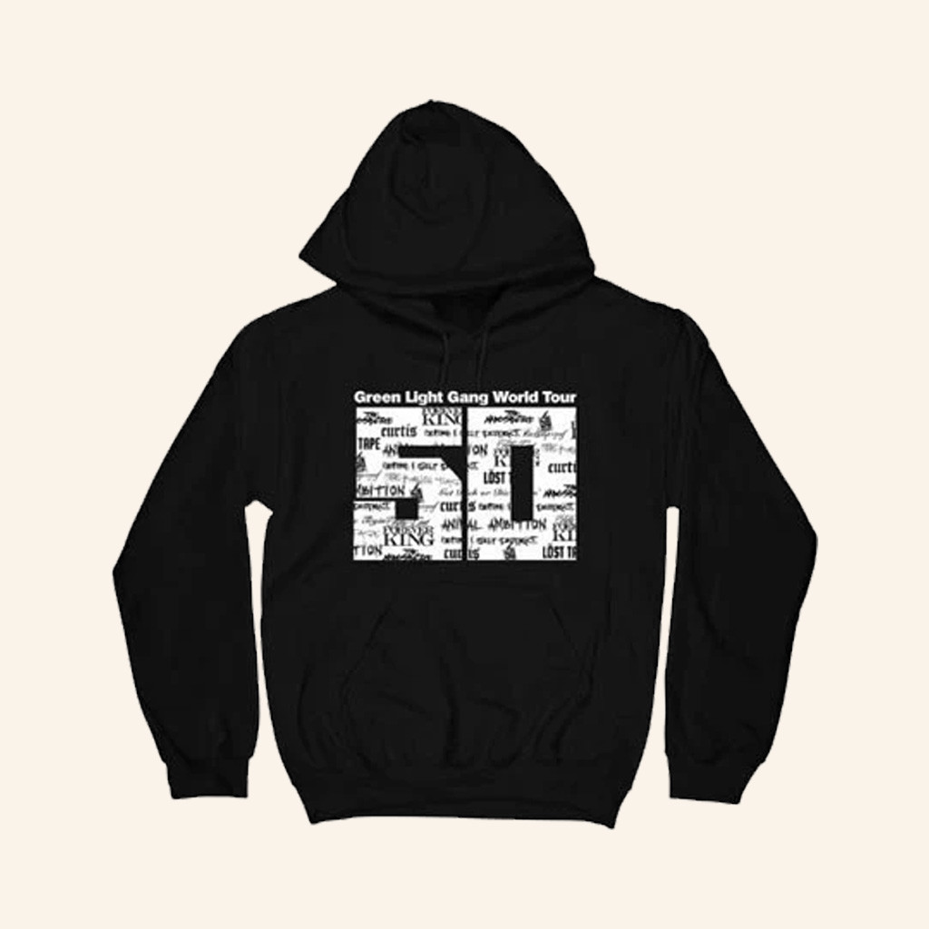 50 Cent Merch Green Light Gang World Tour Black Hoodie Christmas Gifts For Guys