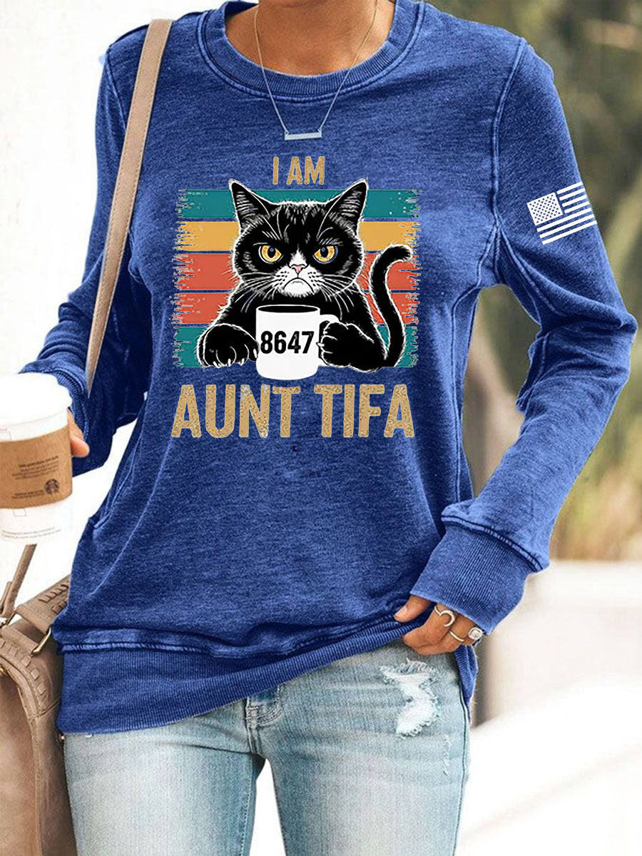 8647 I Am Aunt Tifa Aunties Resist Fascists Sweatshirt No'Kings Sweatshirt Gifts For Mother 8647 I Am Aunt Tifa Aunties Resist Fascists Sweatshirt No'Kings Sweatshirt Gifts For Mother