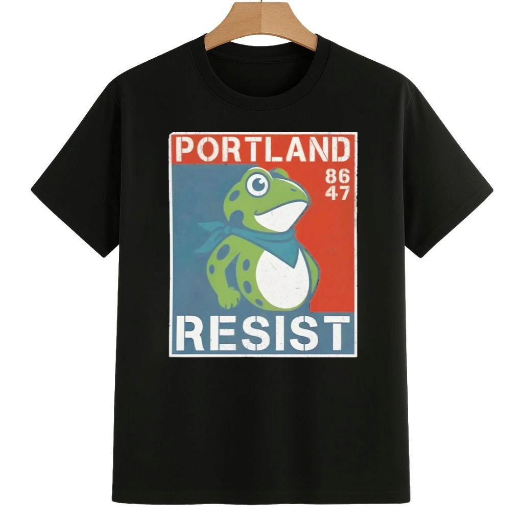 8647 Resist Portland Frog Shirt No Kings 8647 Movement Merch