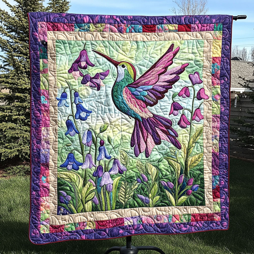 A Symphony of Bluebell Quilted Blanket Cute Throw Blanket Flamingo Inspired Gifts A Symphony of Bluebell Quilted Blanket Cute Throw Blanket Flamingo Inspired Gifts