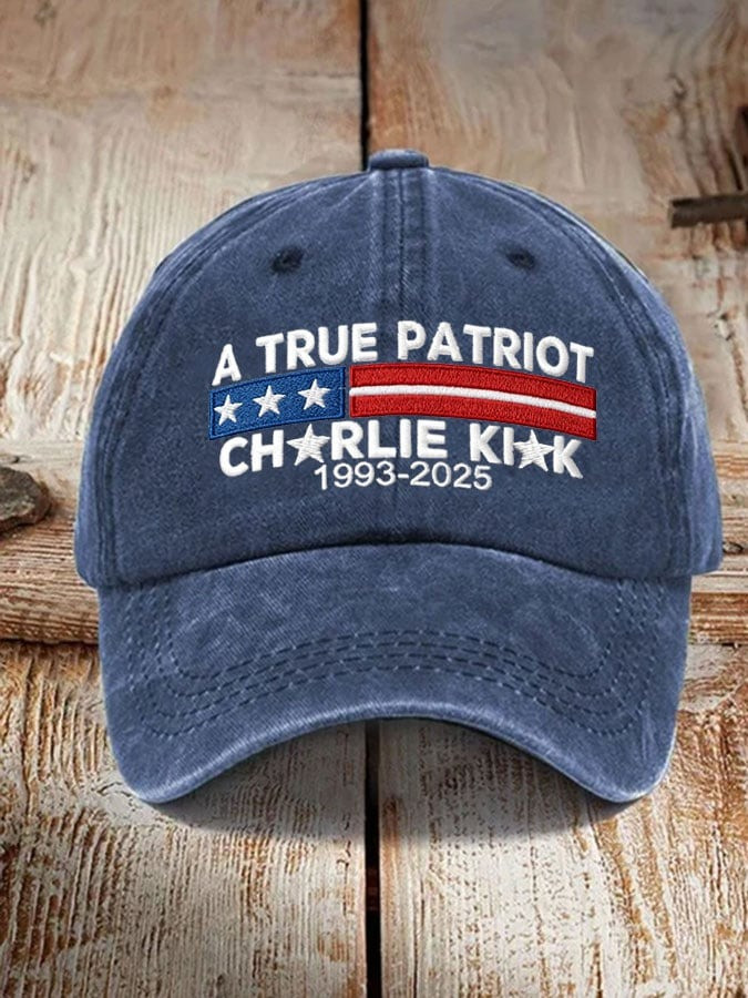 A True Patriot Charlie Kirk Hat Embroidered Patriotic Cap Charlie Kirk Merchandise TPUSA Merch A True Patriot Charlie Kirk Hat Embroidered Patriotic Cap Charlie Kirk Merchandise TPUSA Merch