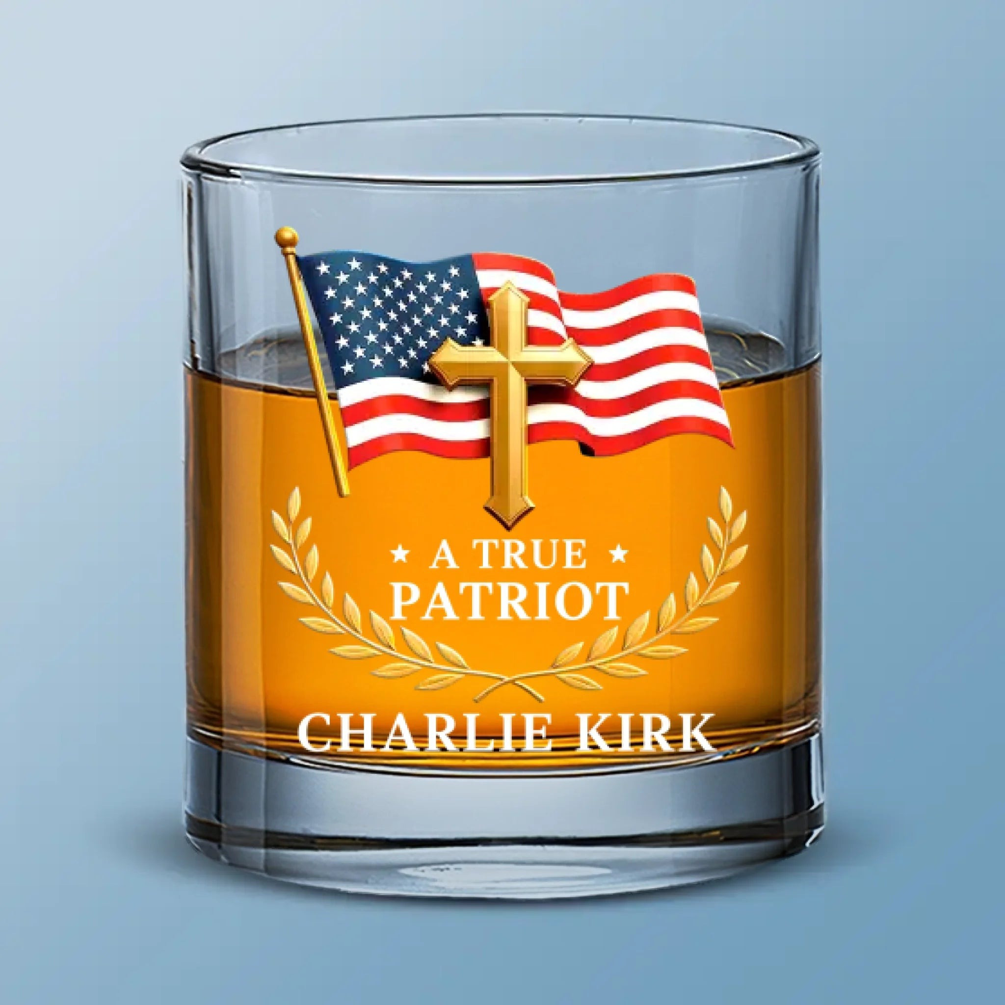 A True Patriot Charlie Kirk Whiskey Glass TPUSA Merch Charlie Kirk Funeral Merch Dad Gifts A True Patriot Charlie Kirk Whiskey Glass TPUSA Merch Charlie Kirk Funeral Merch Dad Gifts