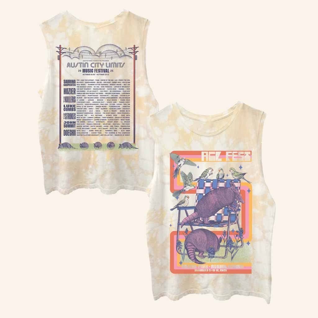 ACL Music Festival Merch Dillo Lineup Tank Top Presents For Music Lovers ACL Music Festival Merch Dillo Lineup Tank Top Presents For Music Lovers