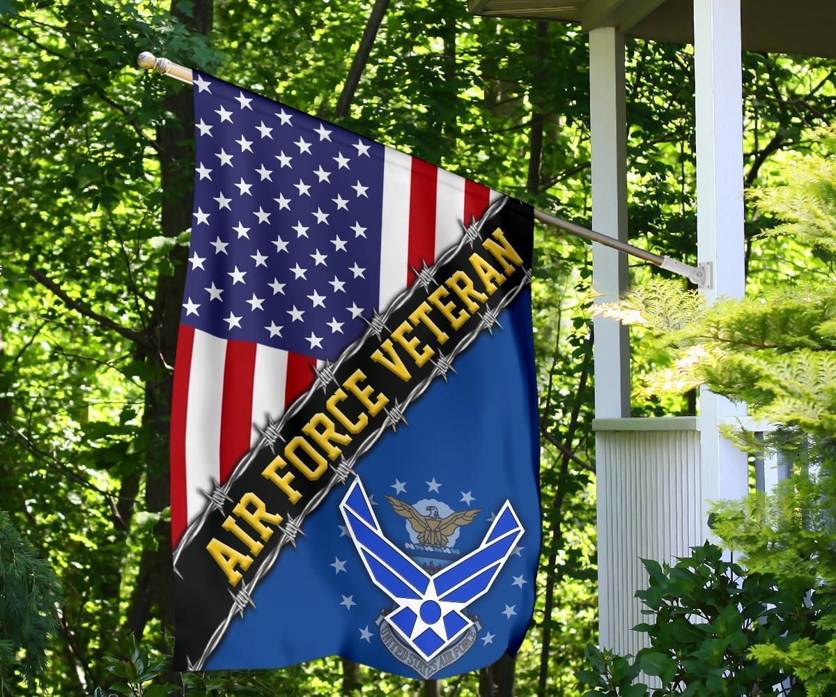 Air Force Veteran Flag With American Flag Proud Veteran Patriot Merch Air Force Veteran Flag With American Flag Proud Veteran Patriot Merch