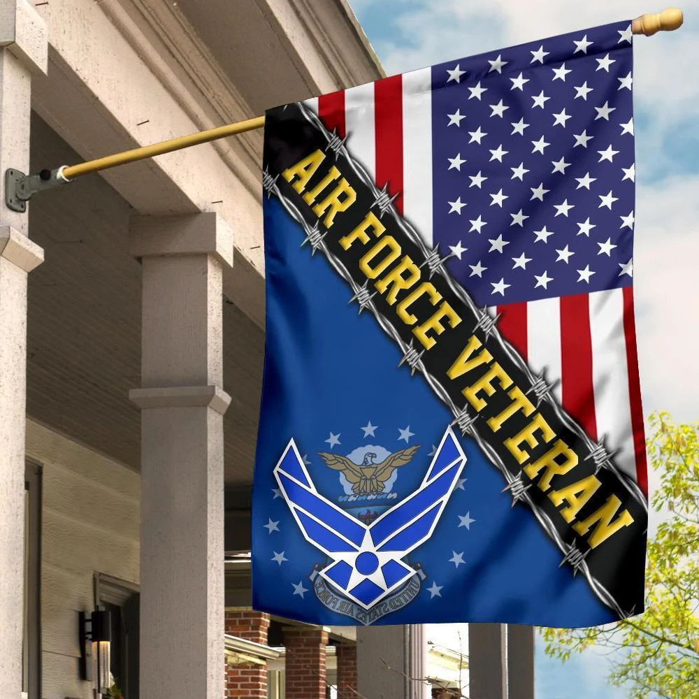 Air Force Veteran Flag With American Flag Proud Veteran Patriot Merch Air Force Veteran Flag With American Flag Proud Veteran Patriot Merch