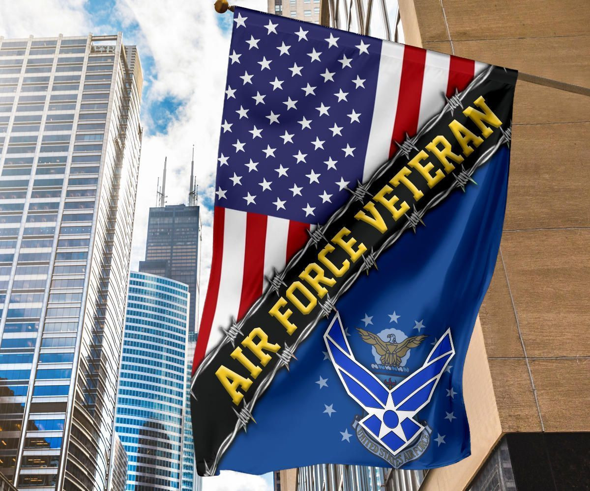 Air Force Veteran Flag With American Flag Proud Veteran Patriot Merch Air Force Veteran Flag With American Flag Proud Veteran Patriot Merch