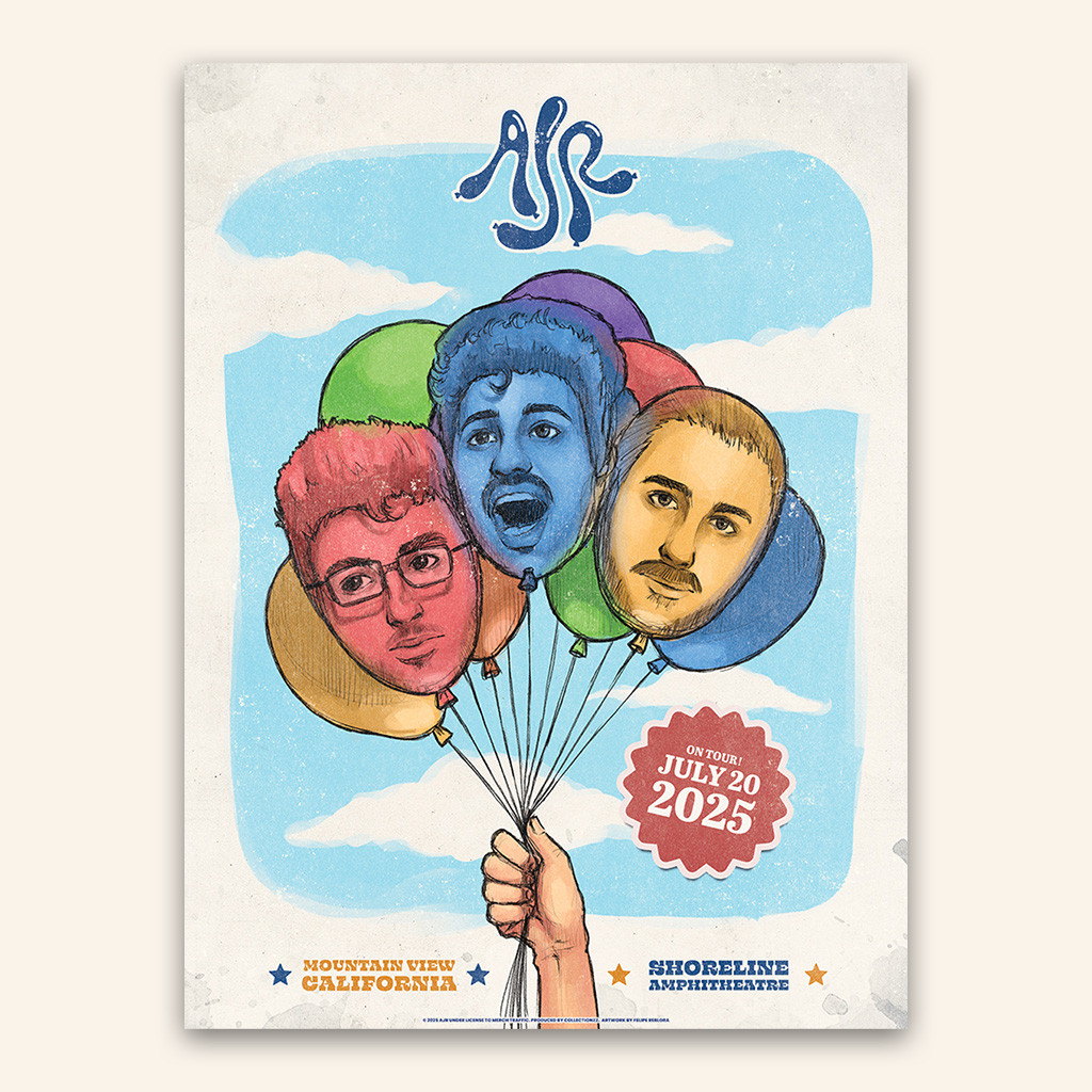 AJR Merch Mountain View July 20 2025 Tour Poster Music Gift Ideas For Guys