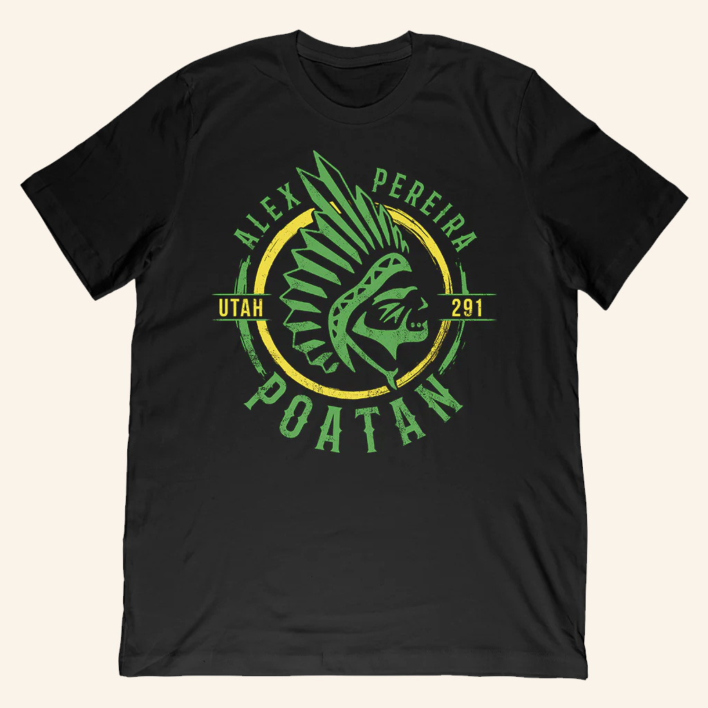 Alex Pereira Merch Poatan Utah 291 Black T-Shirt Gift Ideas For Brother Alex Pereira Merch Poatan Utah 291 Black T-Shirt Gift Ideas For Brother