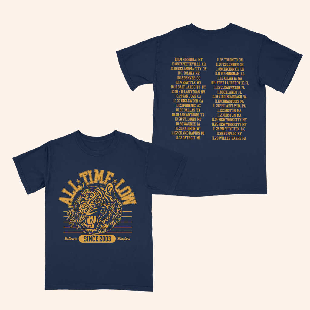 All Time Low Merch All Time Low Tiger Dateback Shirt Gifts For Rock Music Lovers All Time Low Merch All Time Low Tiger Dateback Shirt Gifts For Rock Music Lovers