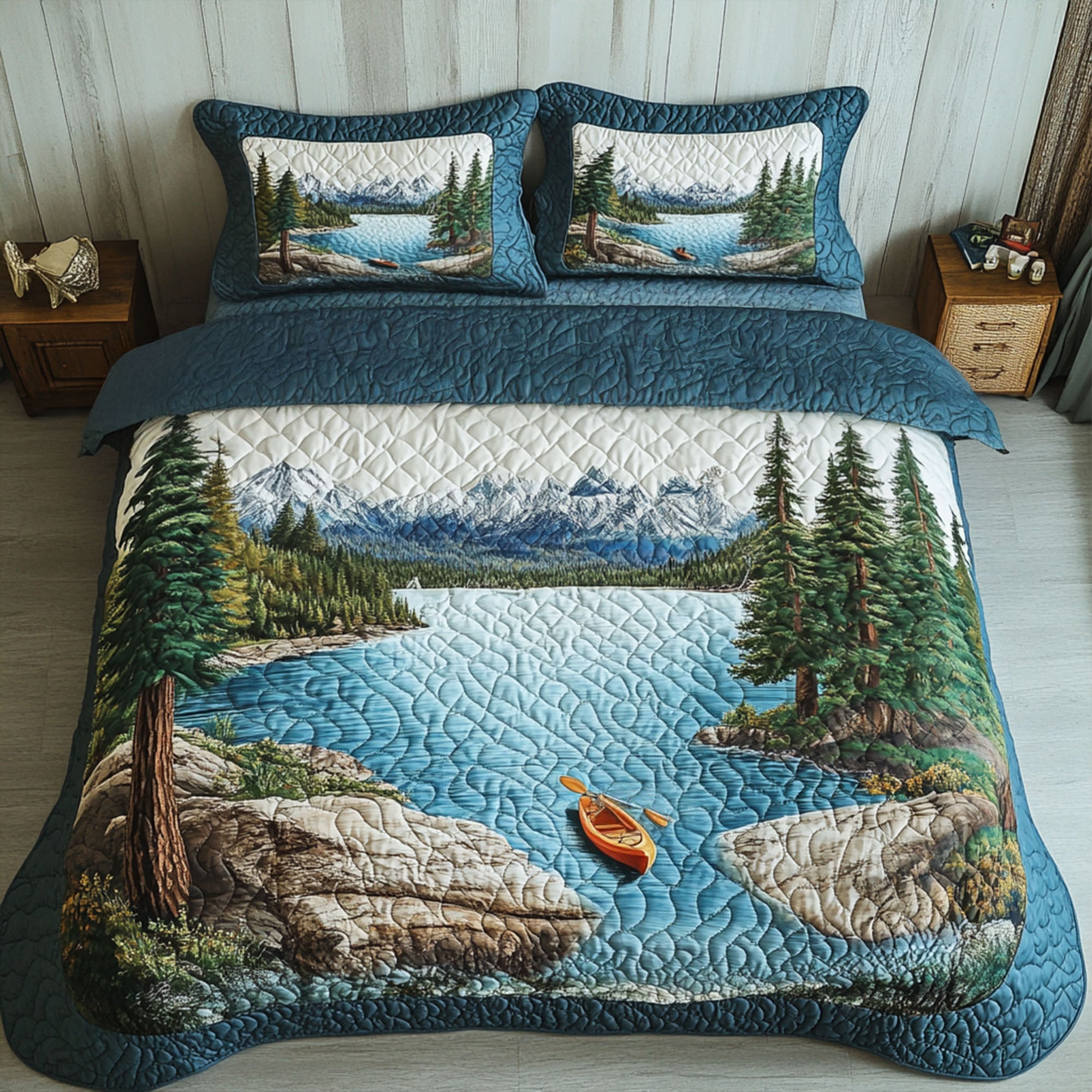 Alpine Drift Quilted Bedding Set Duvet Cover Bedspreads Unique Gifts For Kayakers Alpine Drift Quilted Bedding Set Duvet Cover Bedspreads Unique Gifts For Kayakers