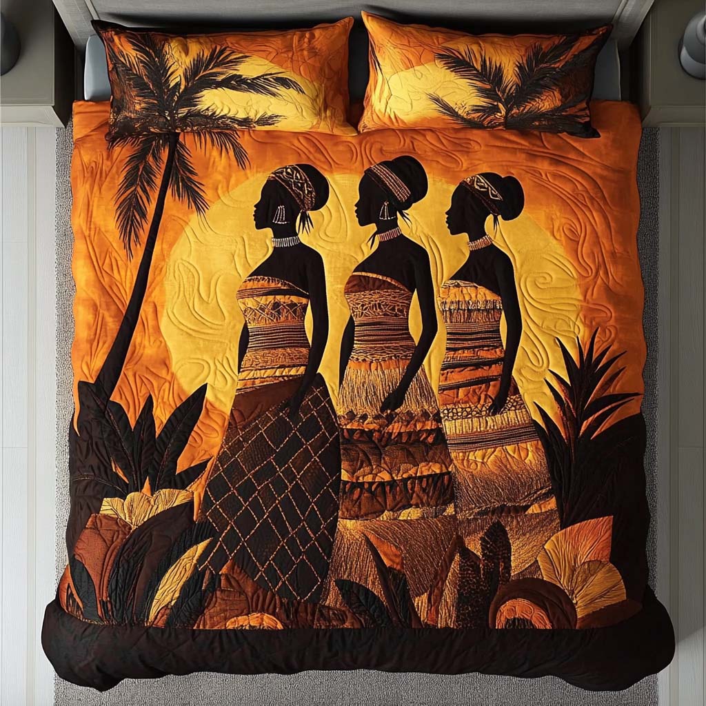 Amber Sunset Queens Quilted Bedding Set Duvet Cover Merch Melanin African American Gifts Stuff Amber Sunset Queens Quilted Bedding Set Duvet Cover Merch Melanin African American Gifts Stuff