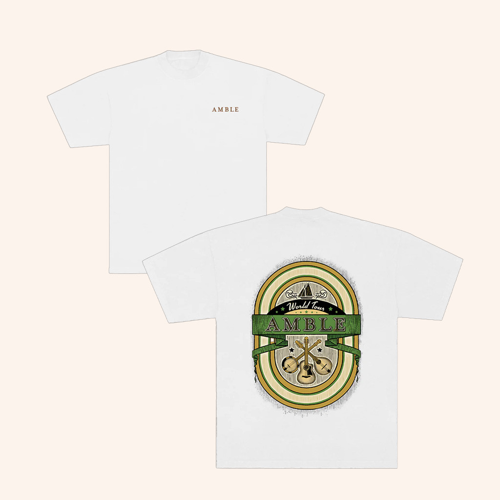 Amble Merch Amble 2025 Tour Celtic White T-Shirt Music Gift Ideas For Guys Amble Merch Amble 2025 Tour Celtic White T-Shirt Music Gift Ideas For Guys