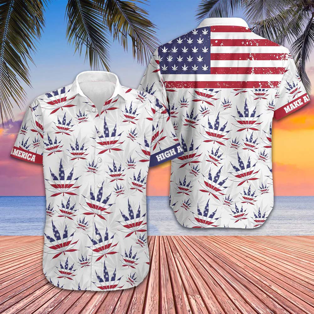 America Marijuana Leaf Hawaiian Shirt Beach Short Sleeve Button Down Gifts For Smokers America Marijuana Leaf Hawaiian Shirt Beach Short Sleeve Button Down Gifts For Smokers