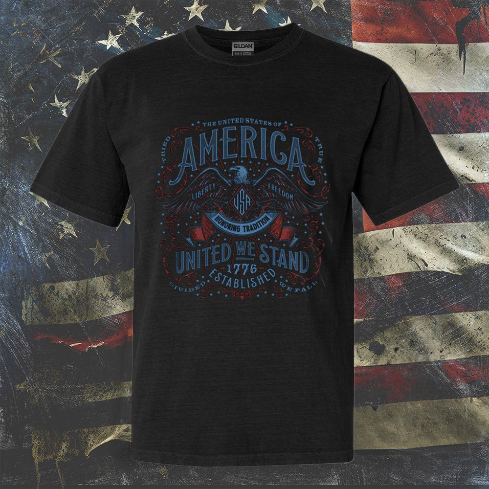 America United We Stand T-Shirt Best Patriotic Shirts Gifts For Father America United We Stand T-Shirt Best Patriotic Shirts Gifts For Father