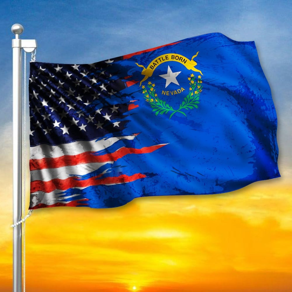 American And Nevada State Flag NV US State Flag 4th Of July Yard Decorations American And Nevada State Flag NV US State Flag 4th Of July Yard Decorations